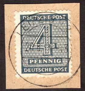 1945, Germany, West Saxony, 4pf, Used, Mi 127Y