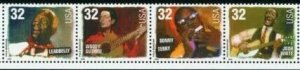 1998 Folk Musicians Strip Of 4 32c Postage Stamp, Sc# 3212-3215, MNH, OG