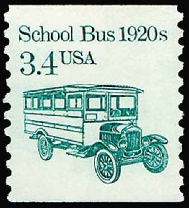 2123 School Bus F-VF MNH transportaion coil single