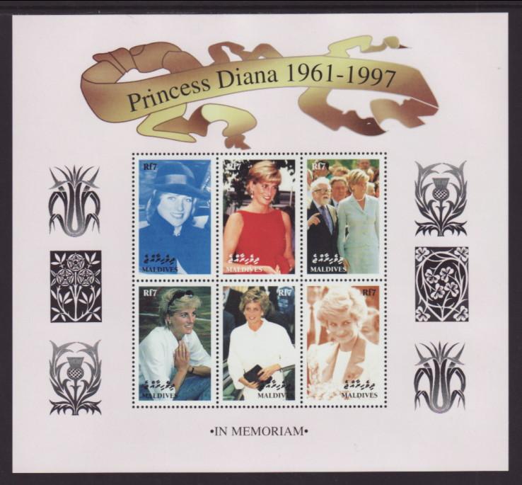 Maldives 2295-2297 Princess Diana Miniature Sheet MNH VF