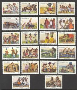 South Africa Transkei Sc# 129-150 MNH 1984-1990 1c-2r Xhosa Lifestyle