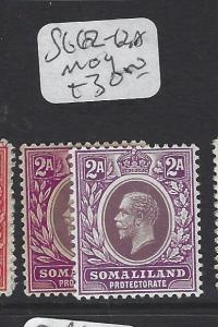 SOMALILAND (P2407B)  KGV  2 A  SG 62-62A       MOG