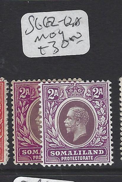 SOMALILAND (P2407B)  KGV  2 A  SG 62-62A       MOG