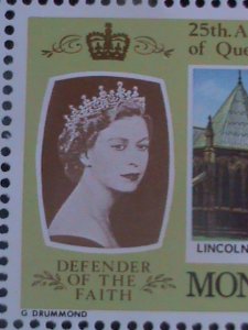 ​MONTSERRAT-1978 SC#387-25TH ANNIV: CORONATION OF QUEEN ELIZABETH II MNH SHEET