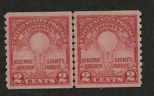 UNITED STATES SC# 656 LINE PAIR   VF/MNG