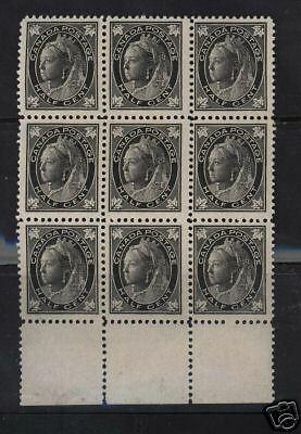 Canada #66 VF/NH Block Of Nine