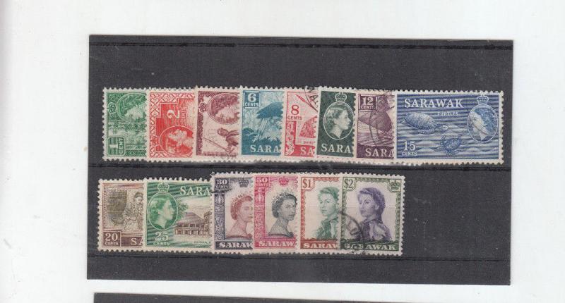 SARAWAK 1955 SET TO $2 USED