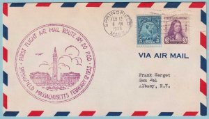 UNITED STATES  FIRST FLIGHT COVER - 1933 FROM SPRINGFIELD MASSACHUSETTS - CV427