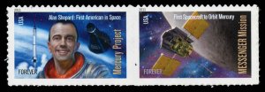 USA 4528a,4527-4528 Mint (NH) Mercury Program Pair Forever Stamps