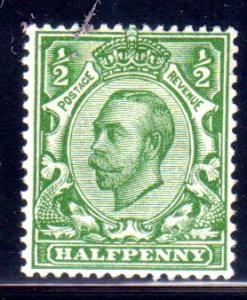 Great Britain  153  H, corner crease  -   cat$10.00