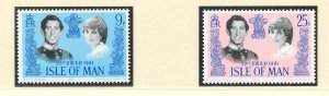 1981 Isle of Man SG202/SG203 Royal Wedding Set Unmounted Mint