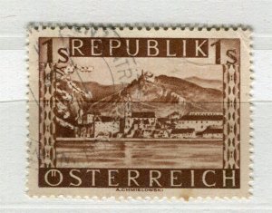 AUSTRIA; 1946 early Landscapes issue fine used 1s. value