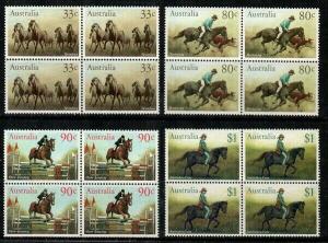 Australia Scott 984-7 Mint NH blocks (Catalog Value $24.00)