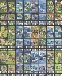 2020 Butterflies Whales Dolphins Turtles ! Sale 12*(2Sh+2Kb+Full Set) Nw671-742