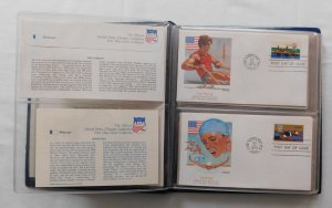 FDC 1980 US United States Olympic Committee First Day Cover Collection in Album