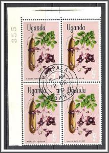 Uganda #127 Flowers Block CTO 