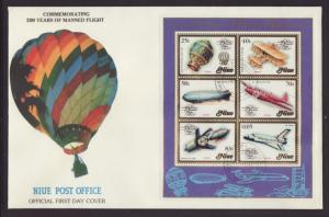 Niue 394a Manned Flight U/A FDC