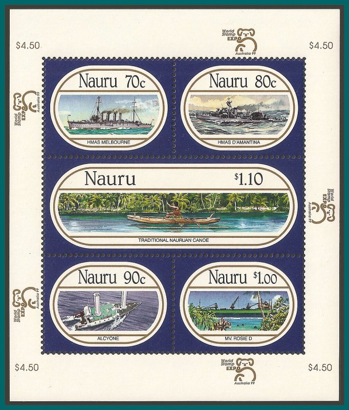 Nauru 1999 Ships, MS MNH 464,SGMS496