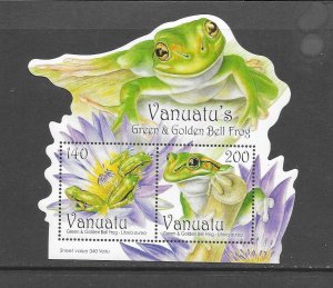 VANUATU #1011a   BELL FROG  S/S  MNH