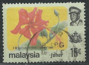 Johor 1979 - 15c Hibiscus - SG192 used