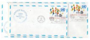 UN 2 OLDER $.11 AIRMAIL POSTAL STATIONERY  FDC's