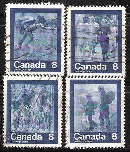 Canada set of 4 stamps - # 629 - 632 Physical Fitness