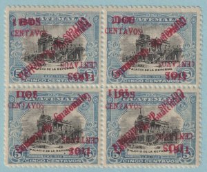 GUATEMALA 144 MNH OG* NO FAULTS DOUBLE OVERPRINT ONE INVERTED UNLISTED RARE R988