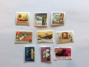 Russia – 9X Different Stamps from 1966 – CTO