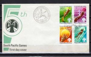 Papua New Guinea, Scott cat. 419-422. Sports issue. First day cover. ^