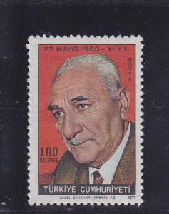 Turkey  Scott#  1885  MNH