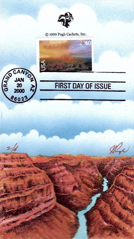 RARE Pugh Designed/Painted Regal Grand Canyon FDC...2 of ONLY 4 created!