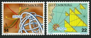 Luxembourg 910-911,MNH.Michel 1340-1341. EUROPE CEPT-1994.Inventions.Sail boat,