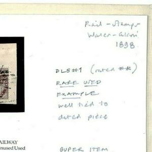 GB WALES RAILWAY LETTER STAMP *Rhondda & Swansea Bay Ry* First Issue 1898 R95