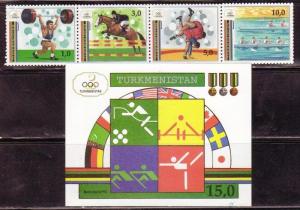 Turkmenistan 22-3 Olympics Mint NH
