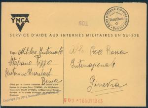 Switzerland WWII Internee Camp Ursenbach Italian Prisoner Cover YMCA 53939