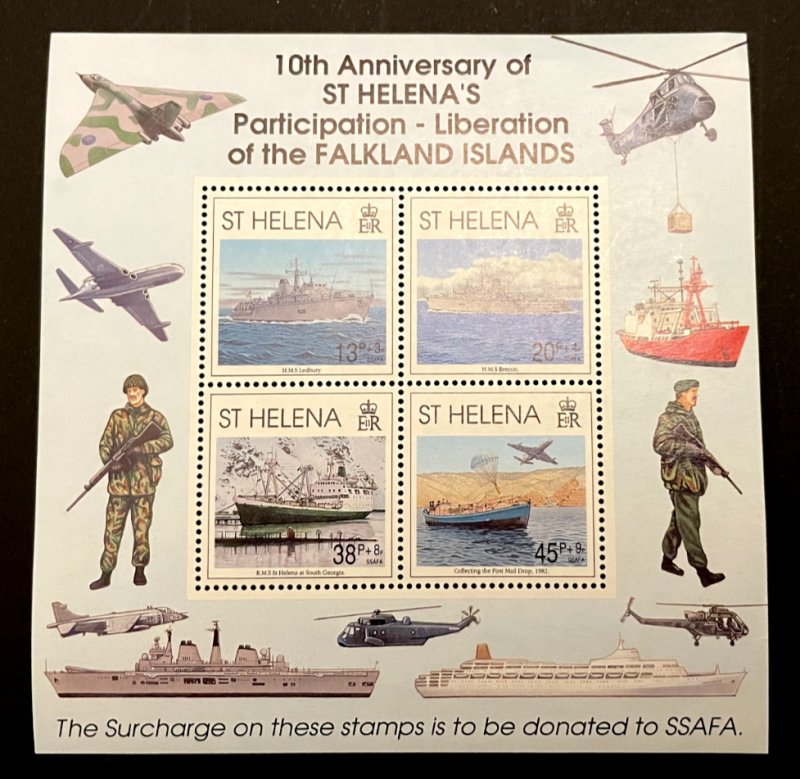 St Helena: 1992, 10th Anniversary, Liberation of the Falkland Islands, MNH set