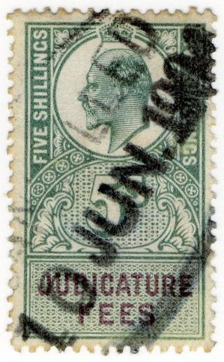 (I.B) Edward VII Revenue : Judicature Fees 5/-