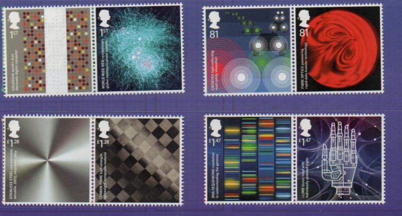 Great Britain Sc 3363-70 British Inventions stamp set mint NH