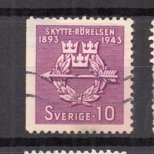 Sweden 1942 Early Issue Fine Used 10ore. NW-218415