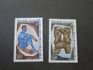 French Polynesia 1967 Sc 239-40 MH