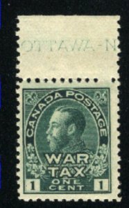 Canada #MR1   Mint  NH VF   1915 PD