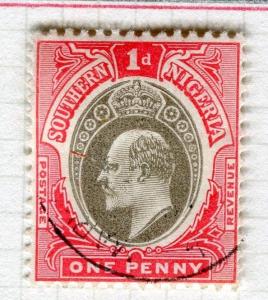 SOUTHERN NIGERIA;  1904 early classic Ed VII issue fine used 1d. value