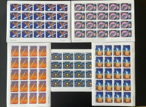 Space Haley Comet Congo Imperfect Full Set in Sheets Stamps 1986 RARE-