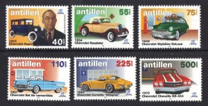 Netherlands Antilles #829-834  MNH 1998  Chevrolet cars