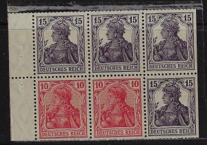 GERMANY 1906 JOINT BOOKLET PANE Sc 100c MINT NEVER HINGED SUPERB CONDITION