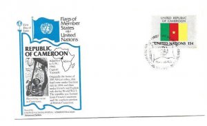 United Nations #338 15c Flag Series 1980, Cameroon, Aristocrat Cachets FDC