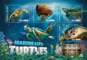 SIERRA LEONE 2016 SHEET TURTLES MARINE LIFE srl16303a