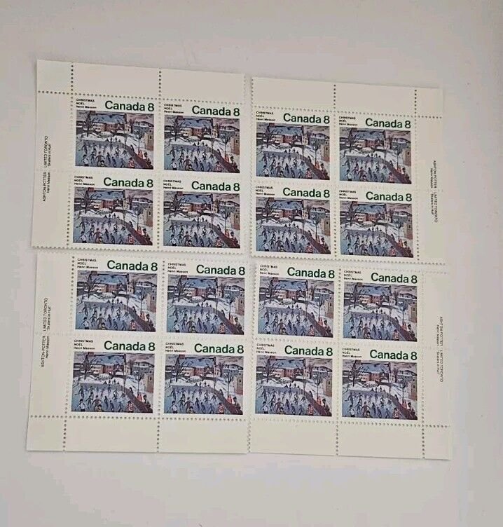 Canada 1974 Christmas #651 Set Of Plate Blocks MNH