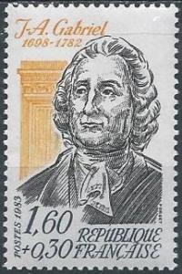 France B551 (mnh) 1.60fr + 30c J. A. Gabriel, architect (1983)