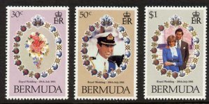 Bermuda 412-4 MNH Prince Charles, Princess Diana Wedding, Flowers